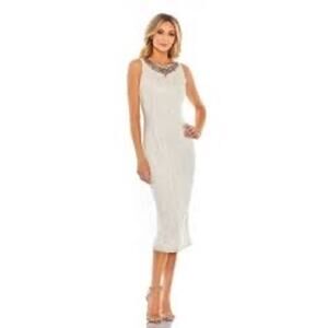 Mac Duggal | Jeweled Neck Sequin Sleeveless Dress